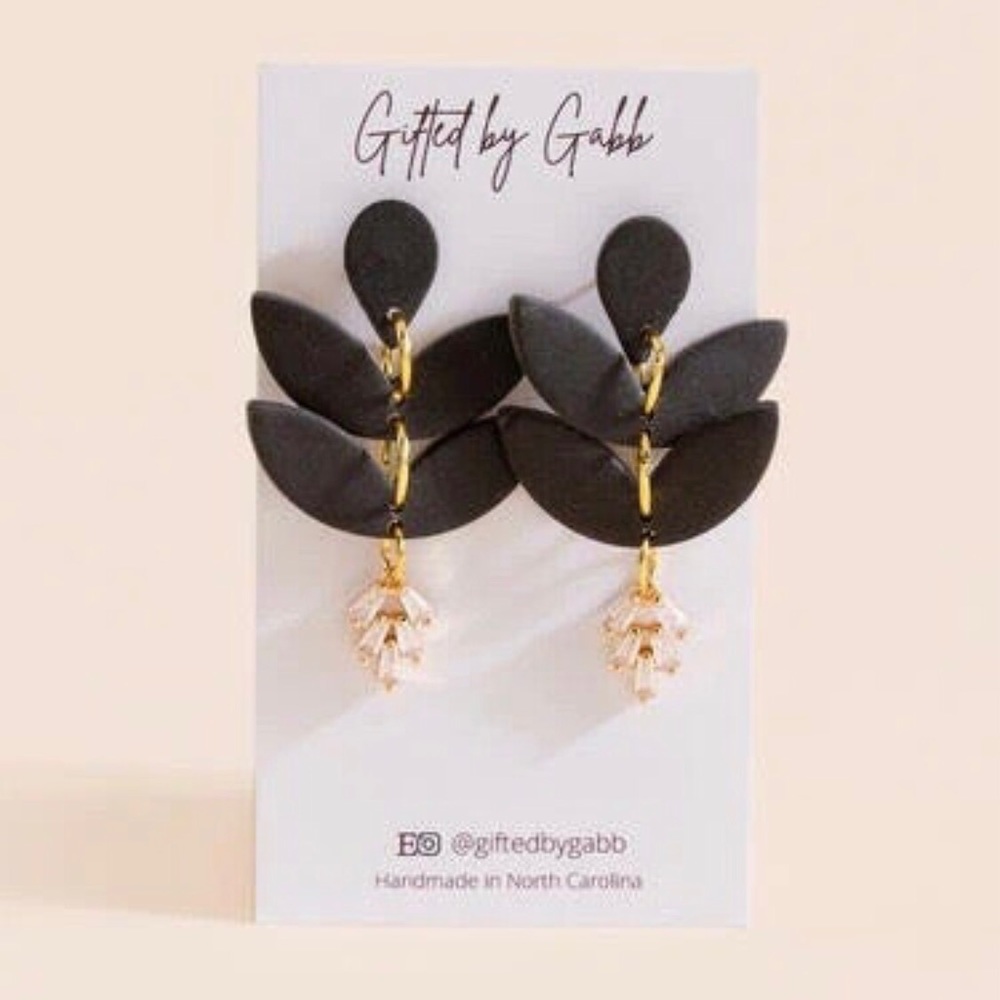 Francesca's GiftedbyGabb Handmade Caroline Polymer Clay Drop Statement Earrings